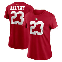 Christian McCaffrey San Francisco 49ers Women's Player Name & Number T-Shirt - Scarlet sale