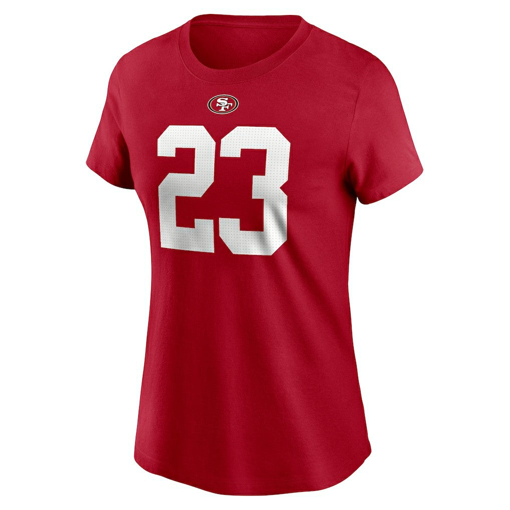Christian McCaffrey San Francisco 49ers Women's Player Name & Number T-Shirt - Scarlet sale