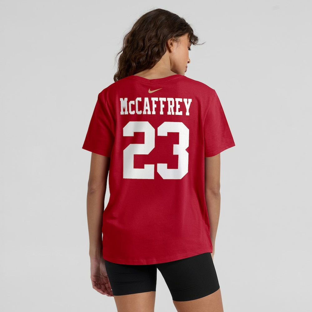 Christian McCaffrey San Francisco 49ers Women's Player Name & Number T-Shirt - Scarlet sale