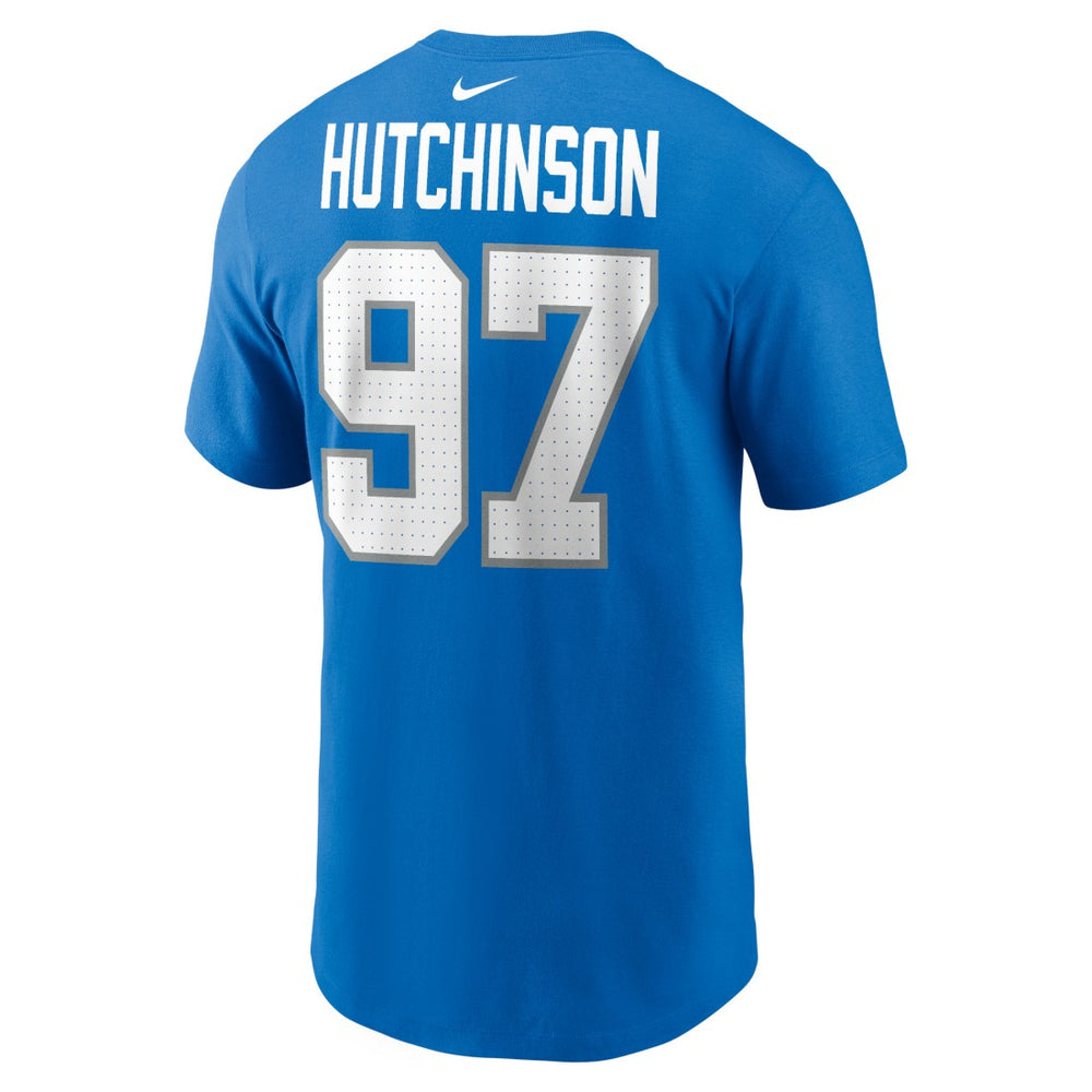 Aidan Hutchinson Detroit Lions Name & Number T-Shirt - Blue sale