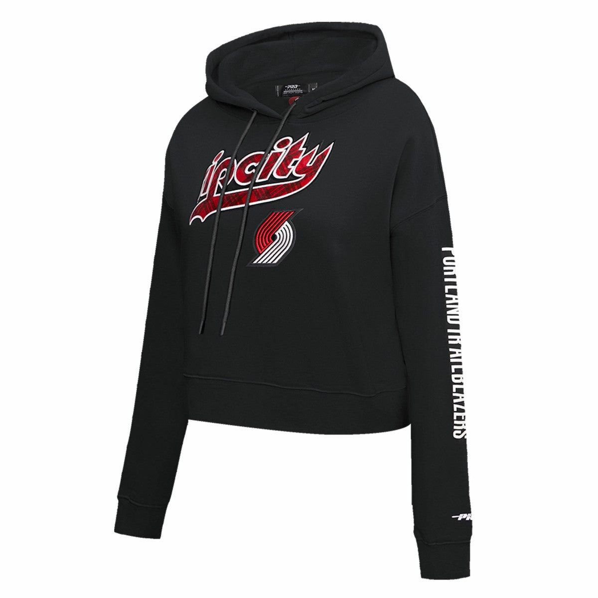 Portland Trail Blazers Pro Standard Women's 2023/24 City Edition Cropped Pullover Hoodie - Black shop