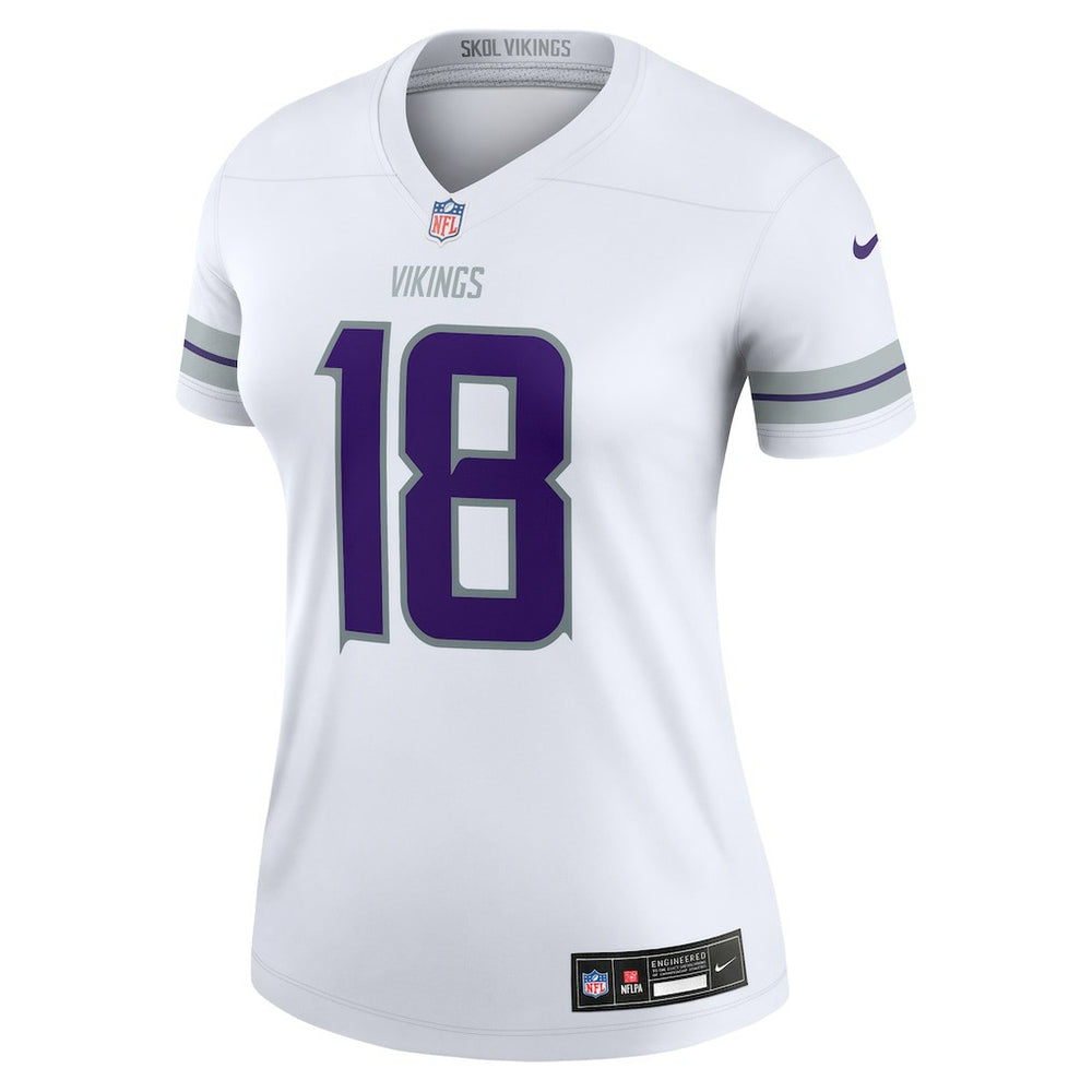 Justin Jefferson Minnesota Vikings Women's Alternate Legend Player Performance Top - White on sale