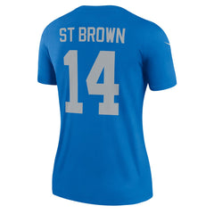 Amon-Ra St. Brown Detroit Lions Women's Alternate Legend Player Performance Top - Blue for sale