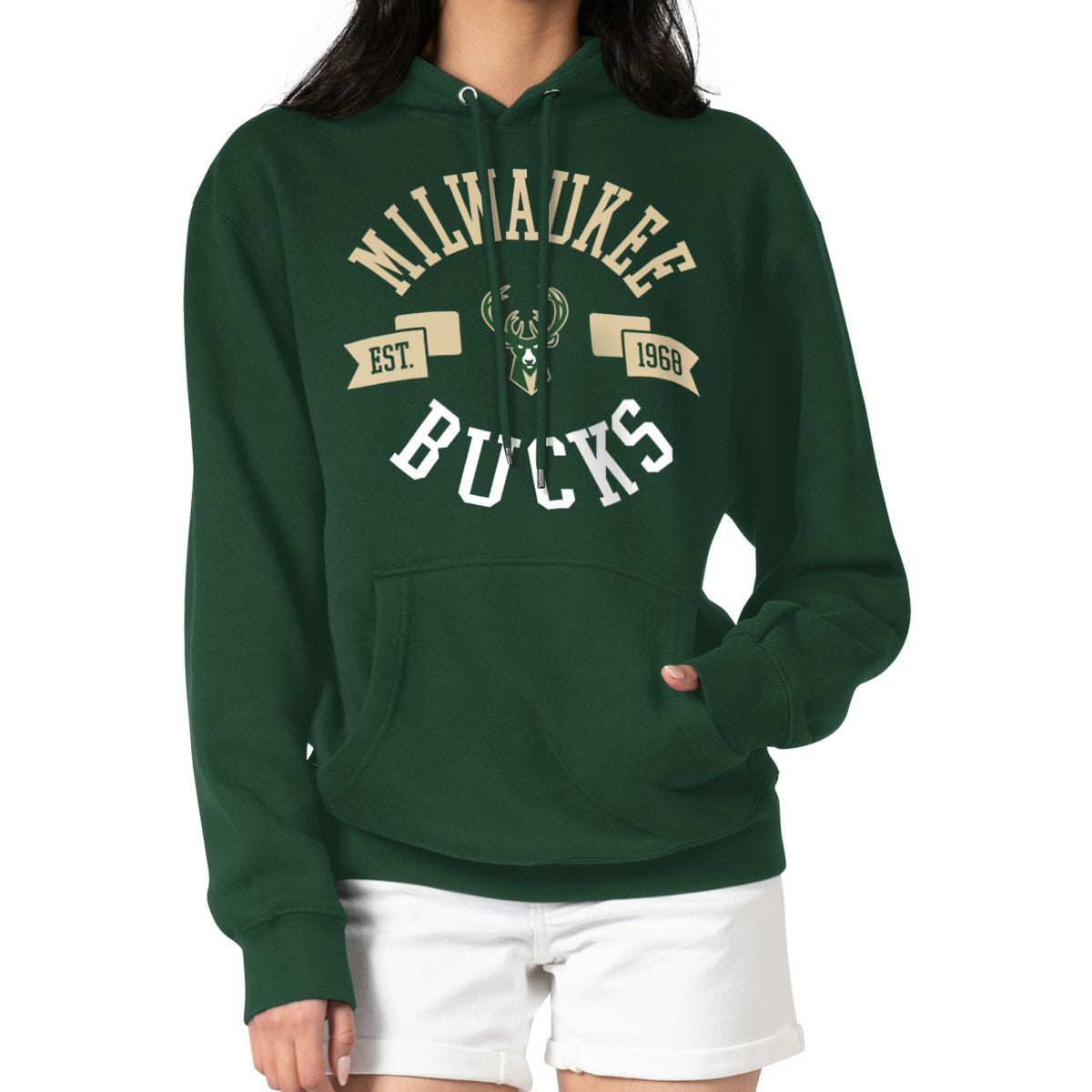 Milwaukee Bucks G-III 4Her by Carl Banks Women's City Pullover Hoodie - Green sale