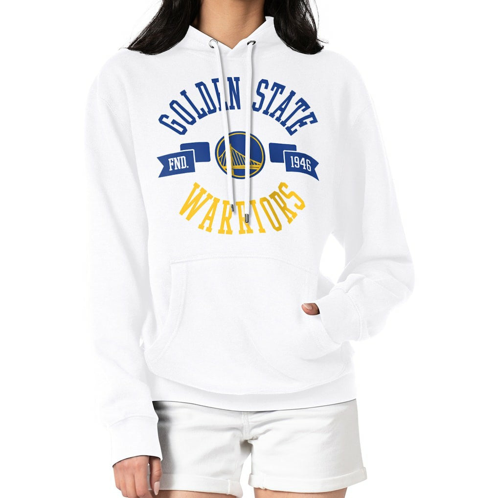 Golden State Warriors G-III 4Her by Carl Banks Women's City Pullover Hoodie sale - White on sale