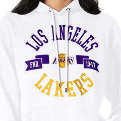 Los Angeles Lakers G-III 4Her by Carl Banks Women's City Pullover Hoodie - White on sale