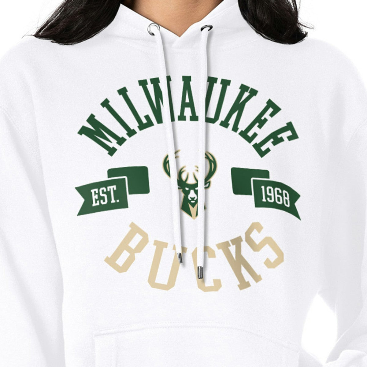 Milwaukee Bucks G-III 4Her by Carl Banks Women's City Pullover Hoodie - White sale