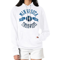 Minnesota Timberwolves G-III 4Her by Carl Banks Women's City Pullover Hoodie - White on sale