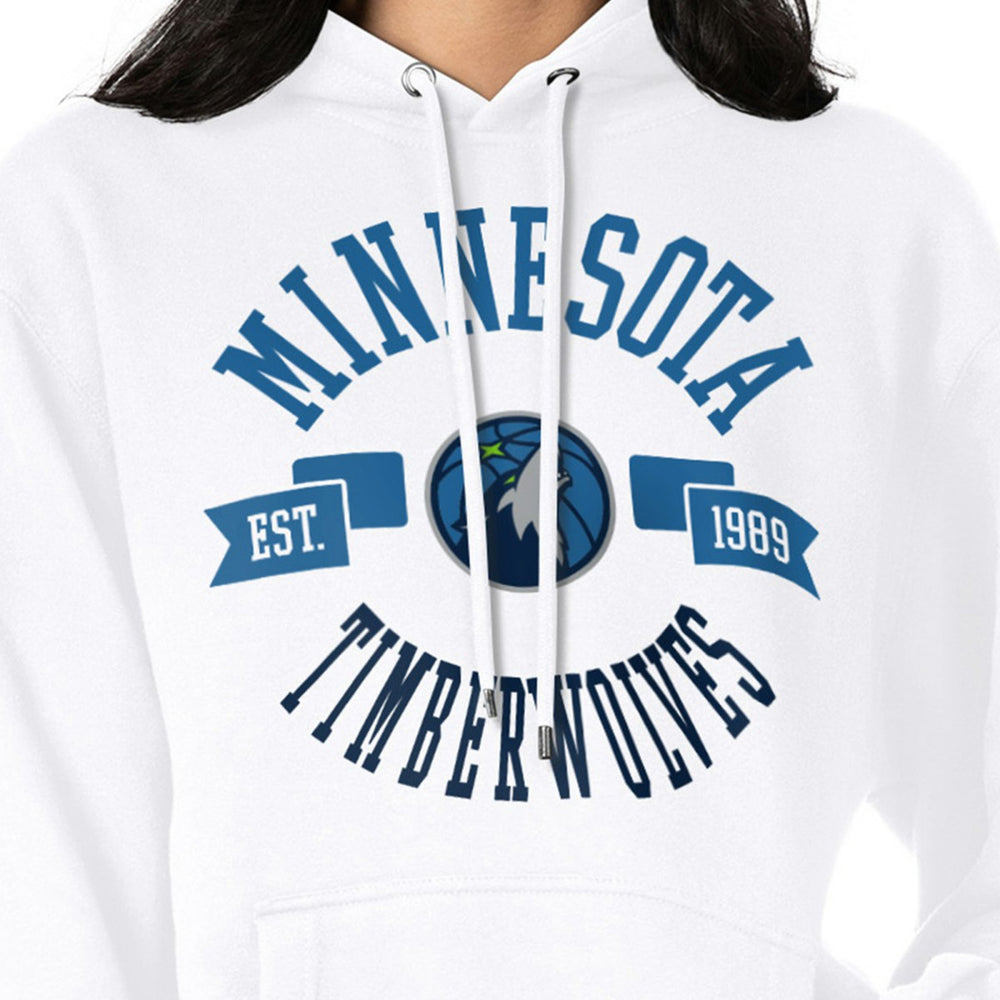 Minnesota Timberwolves G-III 4Her by Carl Banks Women's City Pullover Hoodie - White on sale