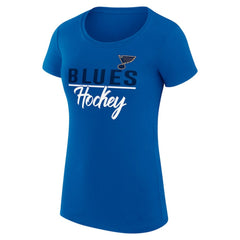 St. Louis Blues G-III 4Her by Carl Banks Women's Super-Slim Fit Lightweight Team Sport T-Shirt - Blue T-shirts