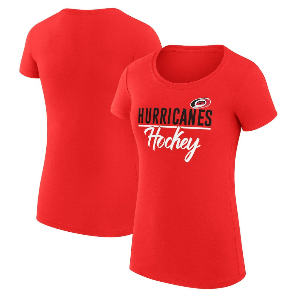 Carolina Hurricanes G-III 4Her by Carl Banks Women's Super-Slim Fit Lightweight Team Sport T-Shirt - Red T-shirts