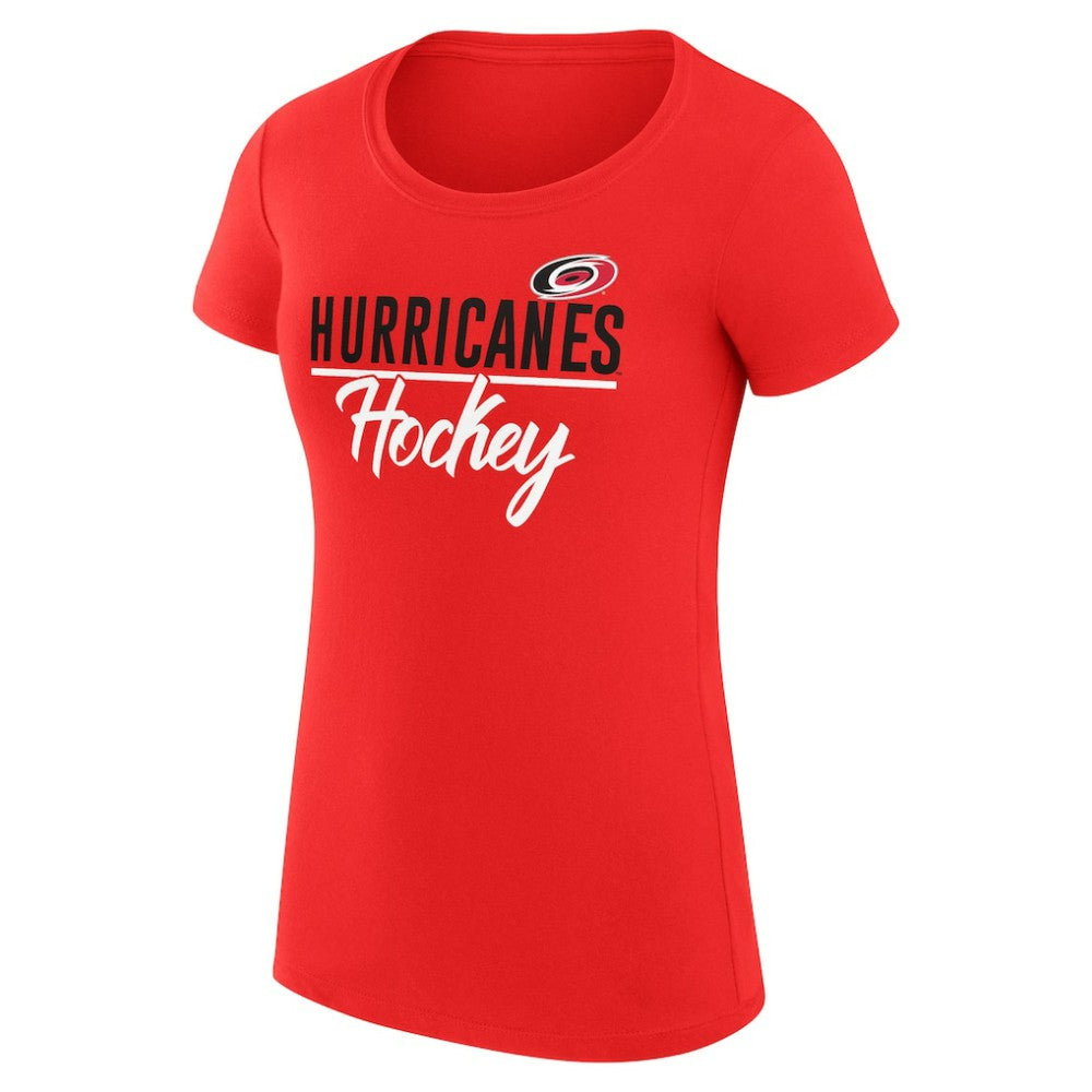 Carolina Hurricanes G-III 4Her by Carl Banks Women's Super-Slim Fit Lightweight Team Sport T-Shirt - Red T-shirts