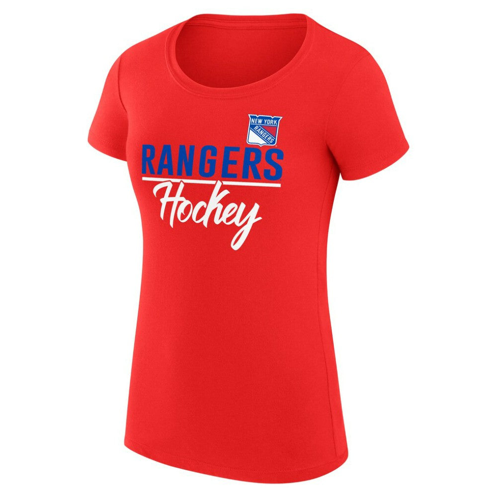 New York Rangers G-III 4Her by Carl Banks Women's Super-Slim Fit Lightweight Team Sport T-Shirt - Red T-shirts
