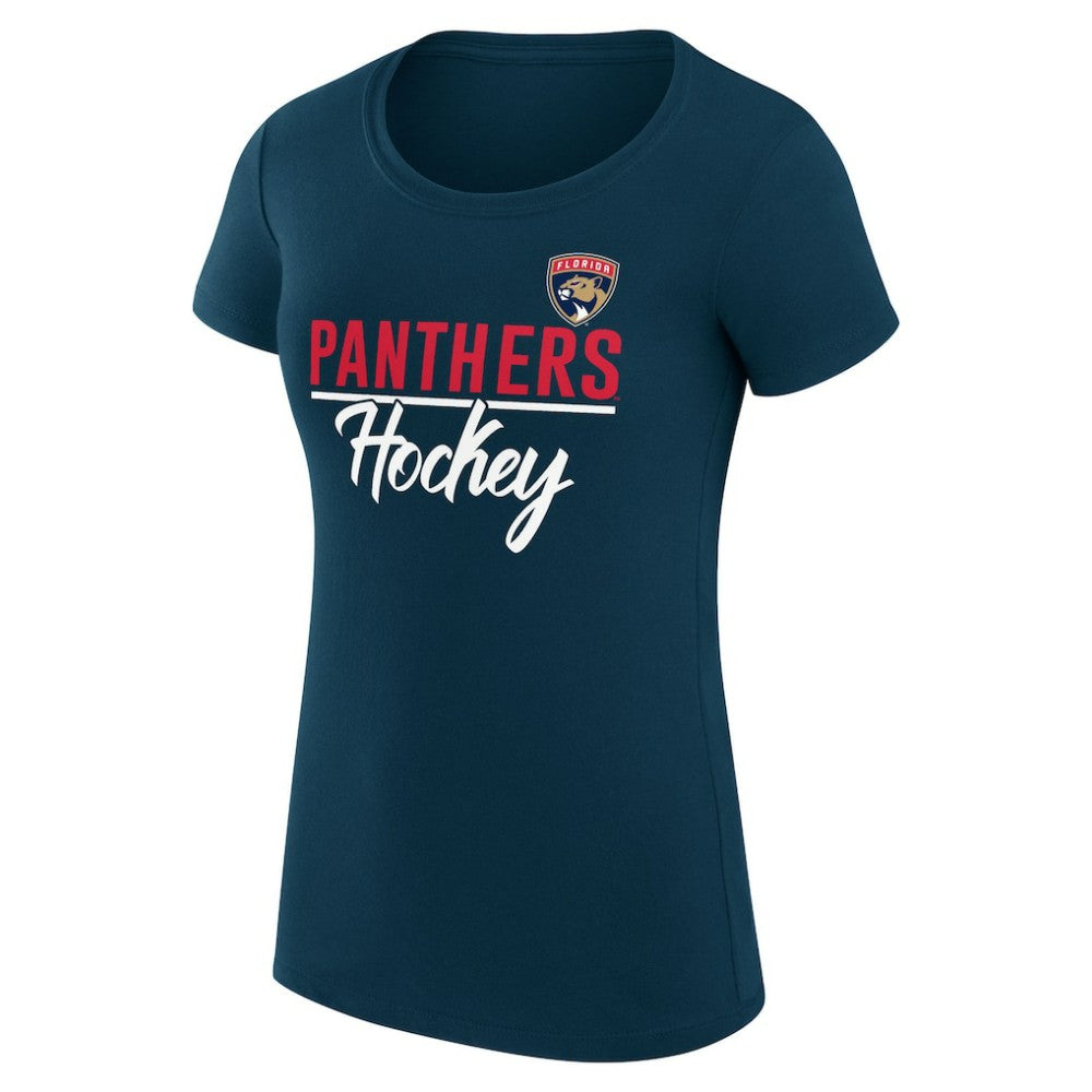 Florida Panthers G-III 4Her by Carl Banks Women's Super-Slim Fit Lightweight Team Sport T-Shirt - Navy T-shirts
