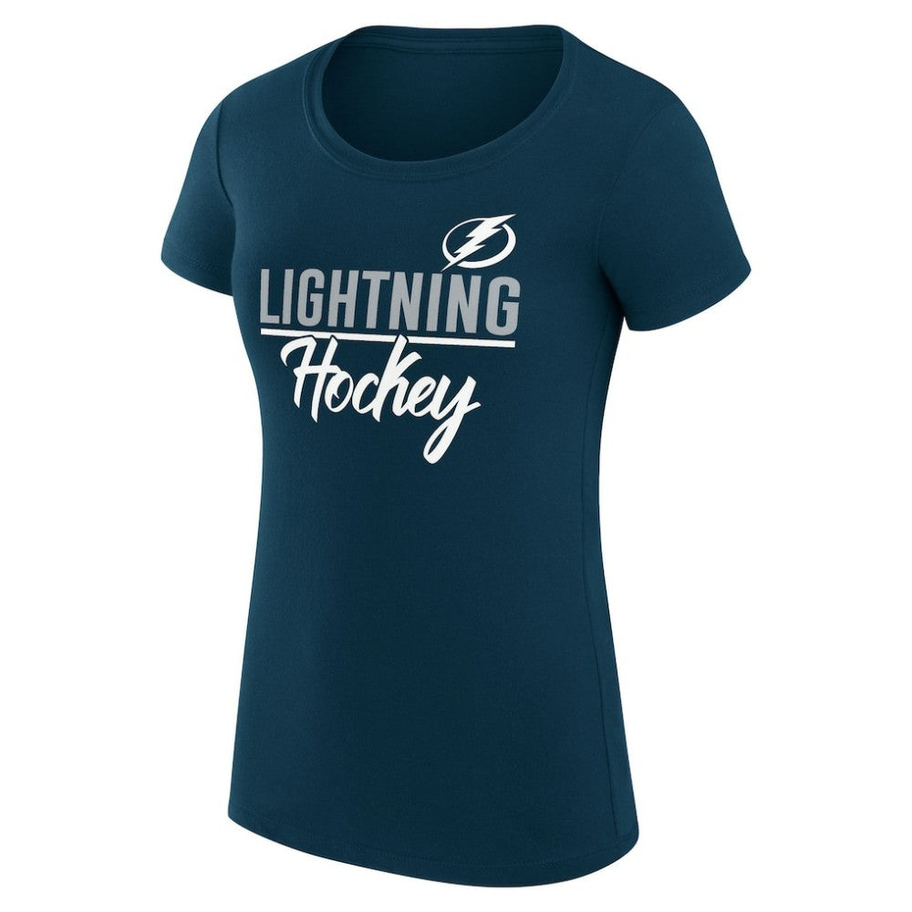 Tampa Bay Lightning G-III 4Her by Carl Banks Women's Super-Slim Fit Lightweight Team Sport T-Shirt - Navy T-shirts