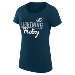 Tampa Bay Lightning G-III 4Her by Carl Banks Women's Super-Slim Fit Lightweight Team Sport T-Shirt - Navy T-shirts