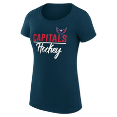 Washington Capitals G-III 4Her by Carl Banks Women's Super-Slim Fit Lightweight Team Sport T-Shirt - Navy T-shirts