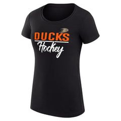 Anaheim Ducks G-III 4Her by Carl Banks Women's Super-Slim Fit Lightweight Team Sport T-Shirt - Black T-shirts