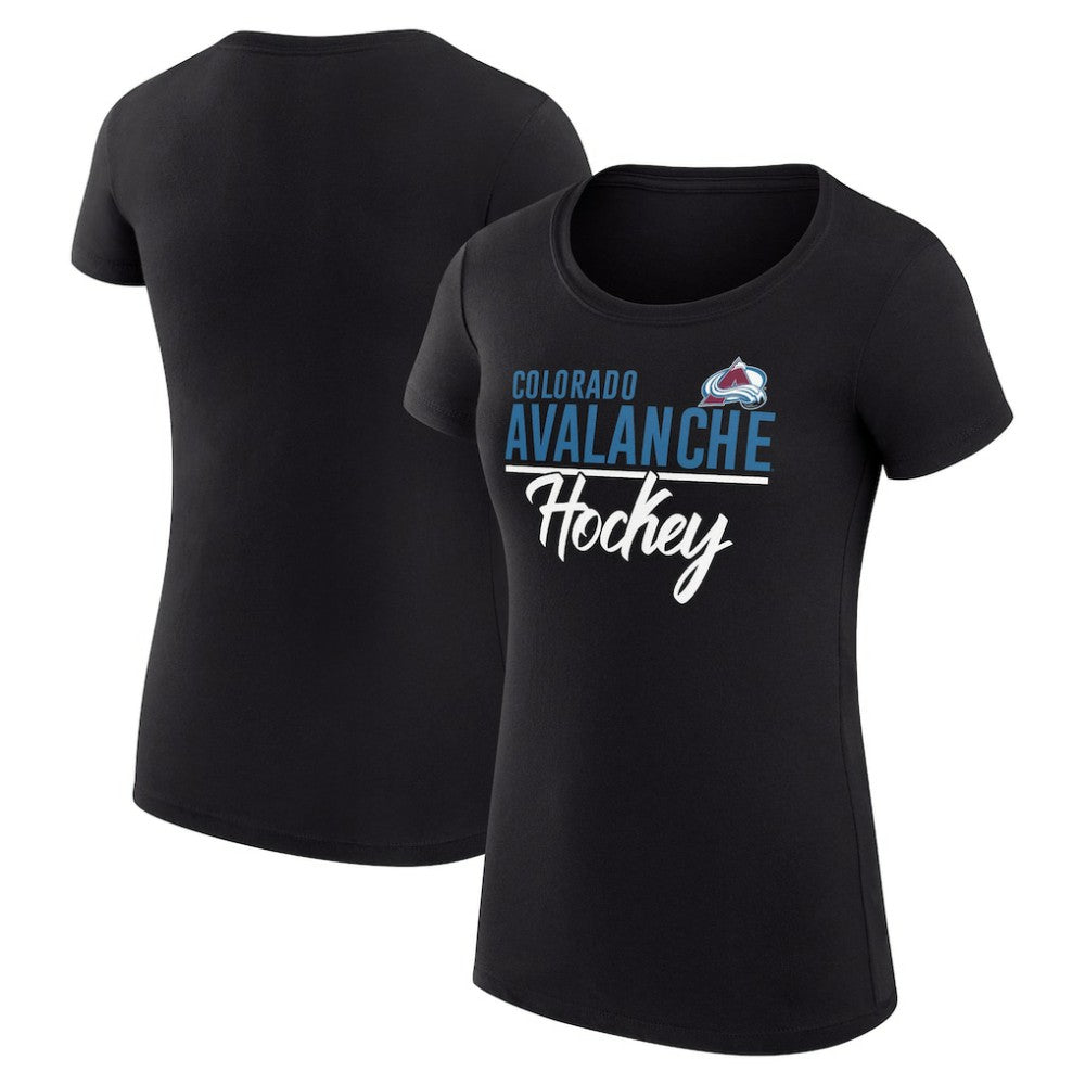 Colorado Avalanche G-III 4Her by Carl Banks Women's Super-Slim Fit Lightweight Team Sport T-Shirt - Black T-shirts