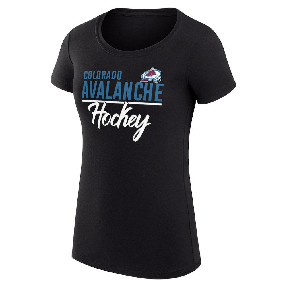 Colorado Avalanche G-III 4Her by Carl Banks Women's Super-Slim Fit Lightweight Team Sport T-Shirt - Black T-shirts