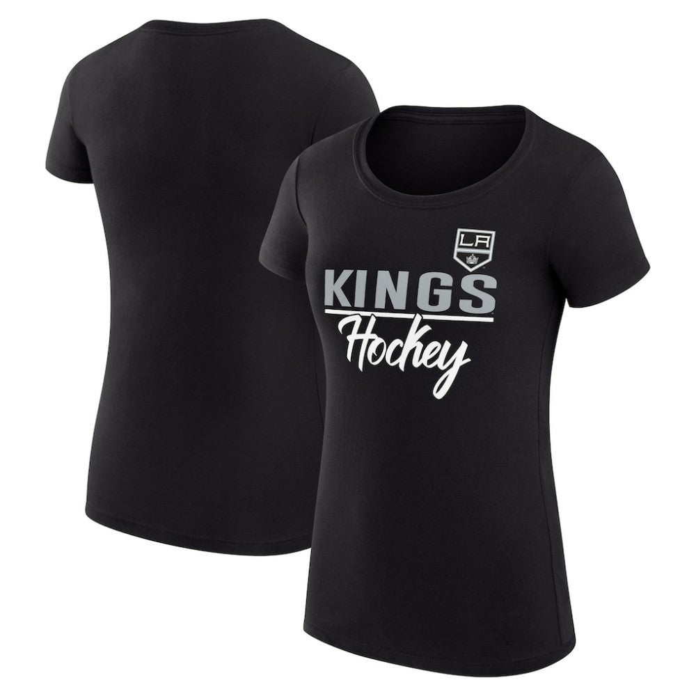 Los Angeles Kings G-III 4Her by Carl Banks Women's Super-Slim Fit Lightweight Team Sport T-Shirt - Black T-shirts