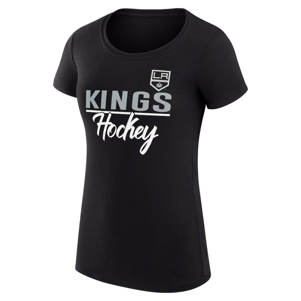 Los Angeles Kings G-III 4Her by Carl Banks Women's Super-Slim Fit Lightweight Team Sport T-Shirt - Black T-shirts