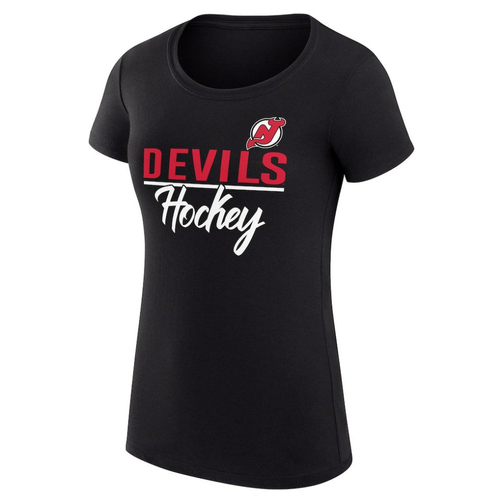 New Jersey Devils G-III 4Her by Carl Banks Women's Super-Slim Fit Lightweight Team Sport T-Shirt - Black T-shirts