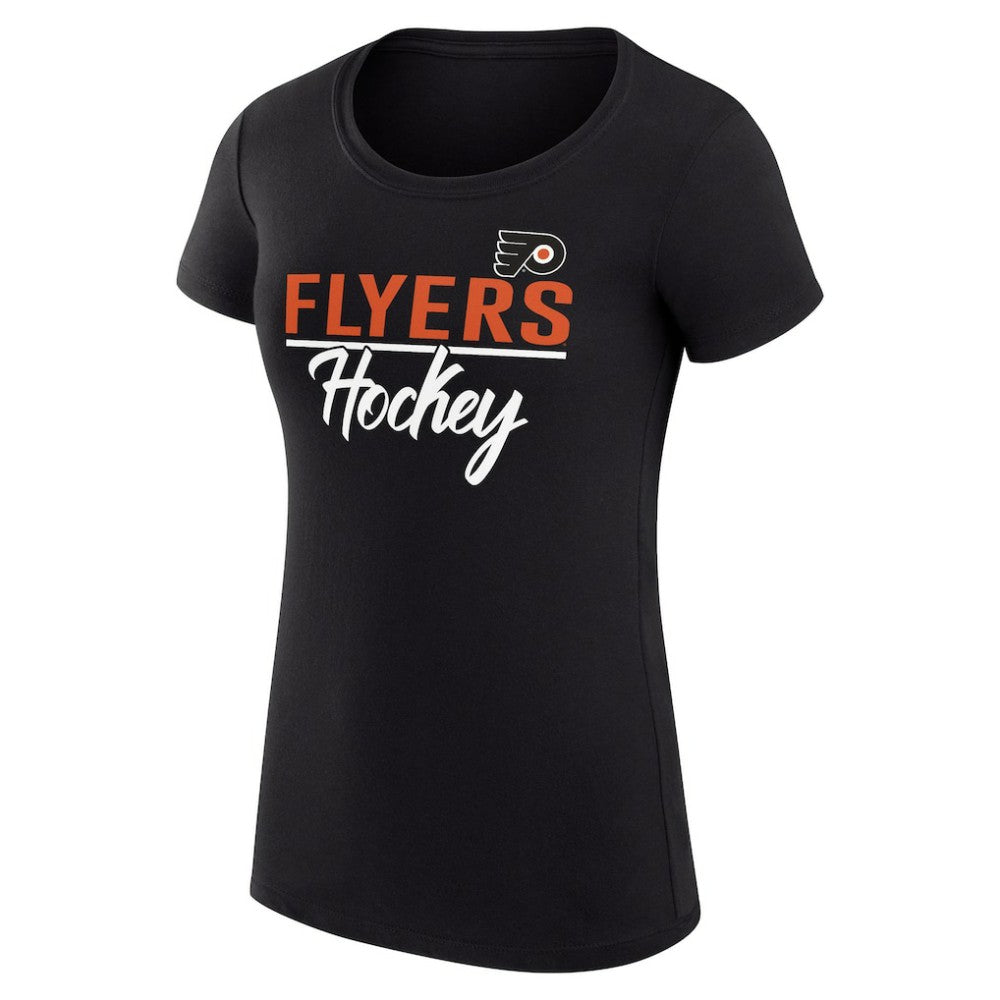 Philadelphia Flyers G-III 4Her by Carl Banks Women's Super-Slim Fit Lightweight Team Sport T-Shirt - Black T-shirts