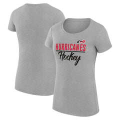 Carolina Hurricanes G-III 4Her by Carl Banks Women's Super-Slim Fit Lightweight Team Sport T-Shirt - Gray T-shirts