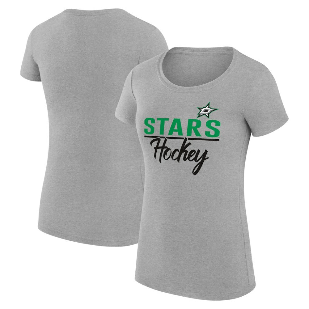 Dallas Stars G-III 4Her by Carl Banks Women's Super-Slim Fit Lightweight Team Sport T-Shirt - Gray T-shirts