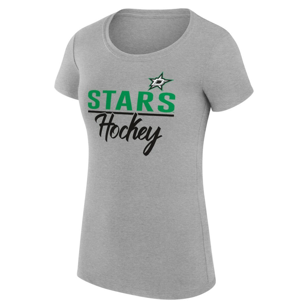 Dallas Stars G-III 4Her by Carl Banks Women's Super-Slim Fit Lightweight Team Sport T-Shirt - Gray T-shirts