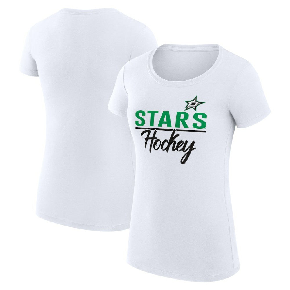 Dallas Stars G-III 4Her by Carl Banks Women's Super-Slim Fit Lightweight Team Sport T-Shirt - White T-shirts
