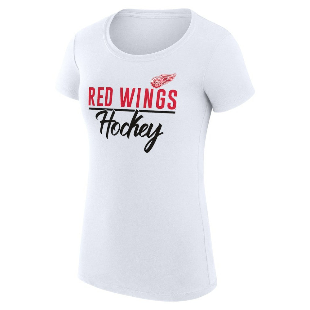 Detroit Red Wings G-III 4Her by Carl Banks Women's Super-Slim Fit Lightweight Team Sport T-Shirt - White T-shirts