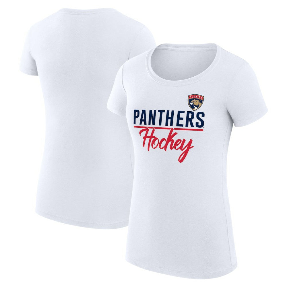 Florida Panthers G-III 4Her by Carl Banks Women's Super-Slim Fit Lightweight Team Sport T-Shirt - White T-shirts