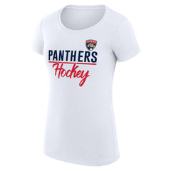 Florida Panthers G-III 4Her by Carl Banks Women's Super-Slim Fit Lightweight Team Sport T-Shirt - White T-shirts