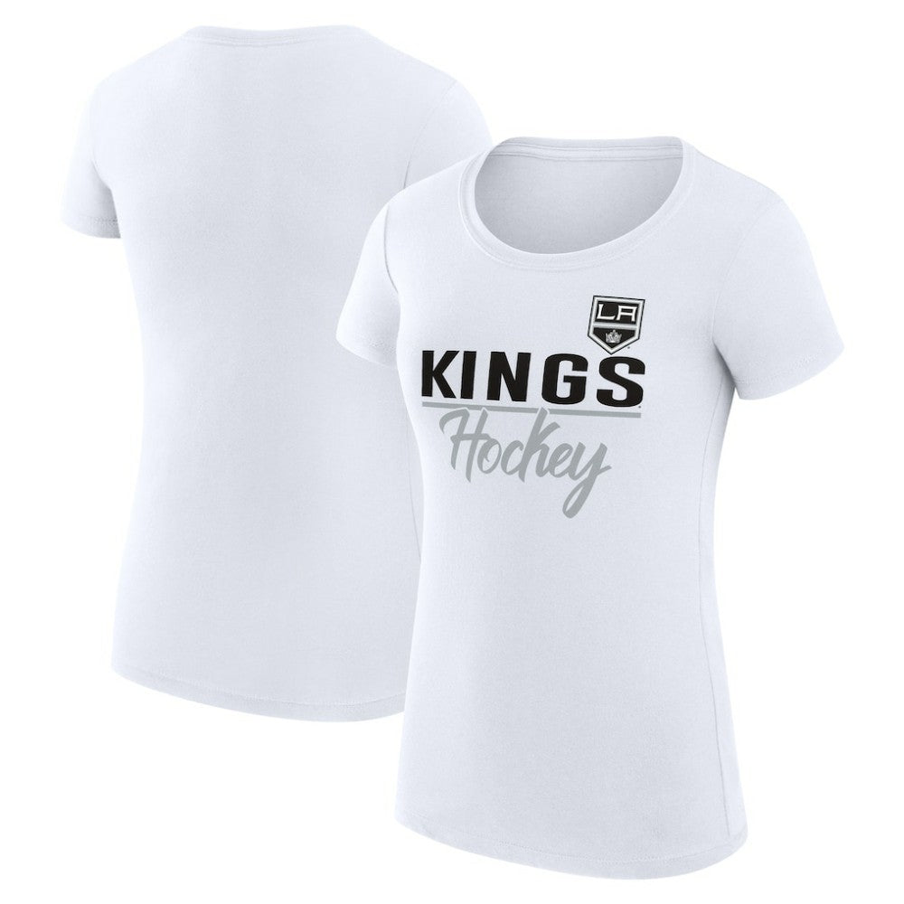 Los Angeles Kings G-III 4Her by Carl Banks Women's Super-Slim Fit Lightweight Team Sport T-Shirt - White T-shirts