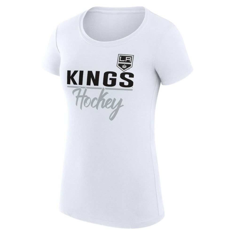 Los Angeles Kings G-III 4Her by Carl Banks Women's Super-Slim Fit Lightweight Team Sport T-Shirt - White T-shirts