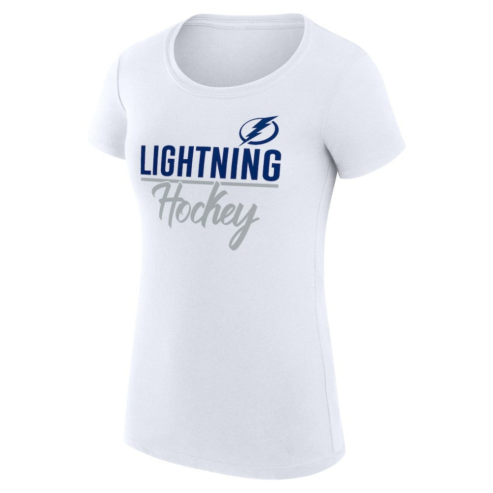 Tampa Bay Lightning G-III 4Her by Carl Banks Women's Super-Slim Fit Lightweight Team Sport T-Shirt - White T-shirts