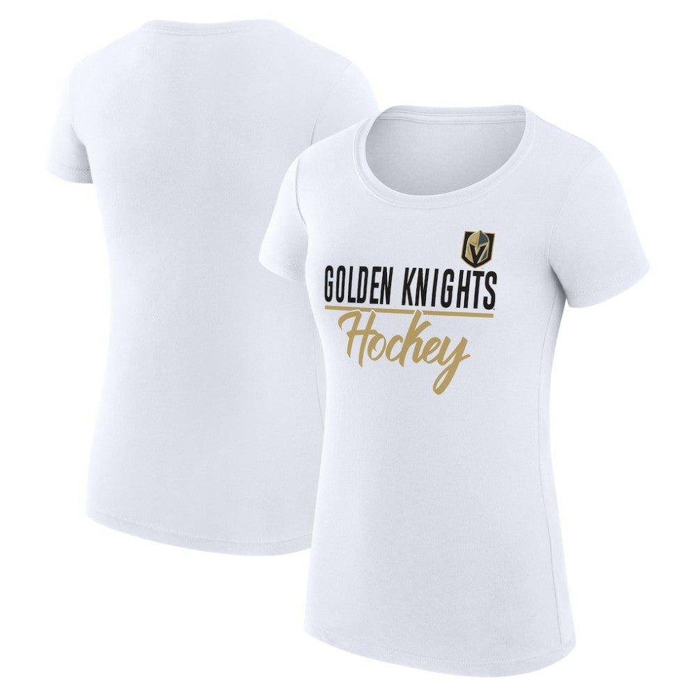 Vegas Golden Knights G-III 4Her by Carl Banks Women's Super-Slim Fit Lightweight Team Sport T-Shirt - White T-shirts