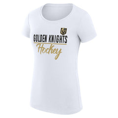 Vegas Golden Knights G-III 4Her by Carl Banks Women's Super-Slim Fit Lightweight Team Sport T-Shirt - White T-shirts