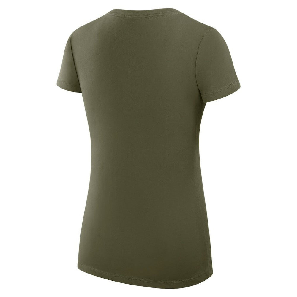 Dallas Stars G-III 4Her by Carl Banks Women's Super-Slim Fit Lightweight Team Sport V-Neck T-Shirt - Olive T-shirts