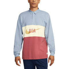 USMNT Rugby Long Sleeve Top - Light Blue for sale
