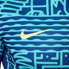 Brazil National Team 2024 Academy Pro Pre-Match Top - Blue for sale