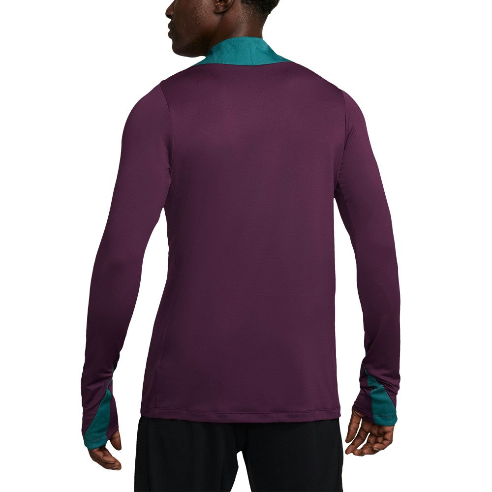 Paris Saint-Germain 2024/25 Strike Drill Performance Quarter-Zip Long Sleeve Top - Burgundy shop