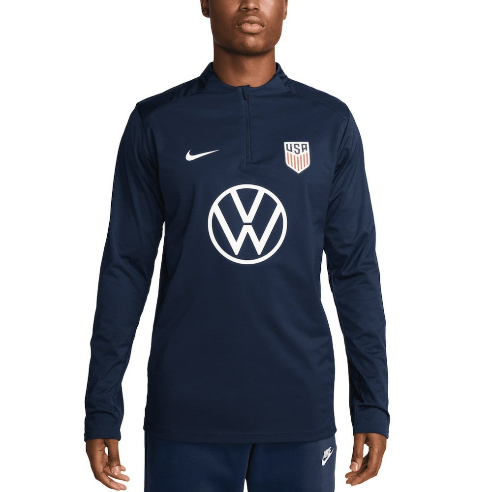 USMNT 2024 Strike Drill Performance Quarter-Zip Pullover Top - Navy shop