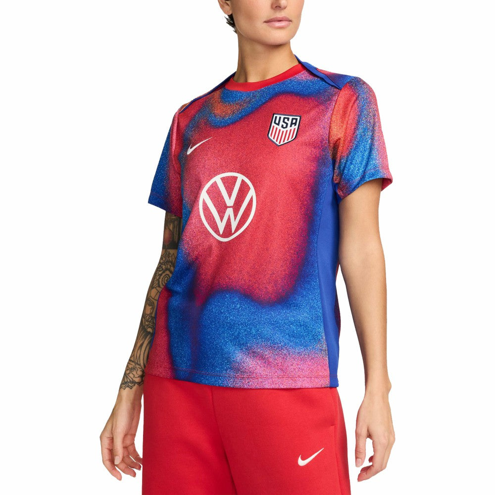 USMNT Women's 2024 Academy Pro Pre-Match Top - Red shop