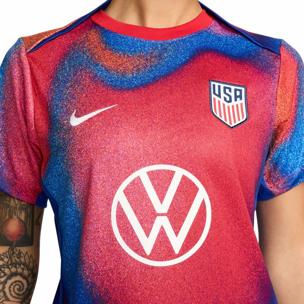 USMNT Women's 2024 Academy Pro Pre-Match Top - Red shop