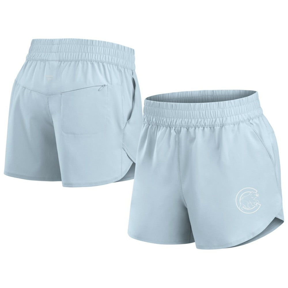 Chicago Cubs Women's Studio Woven Vibe Shorts Light Blue