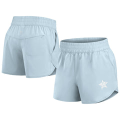 Houston Astros Women's Studio Woven Vibe Shorts Light Blue