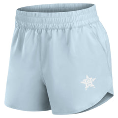 Houston Astros Women's Studio Woven Vibe Shorts Light Blue